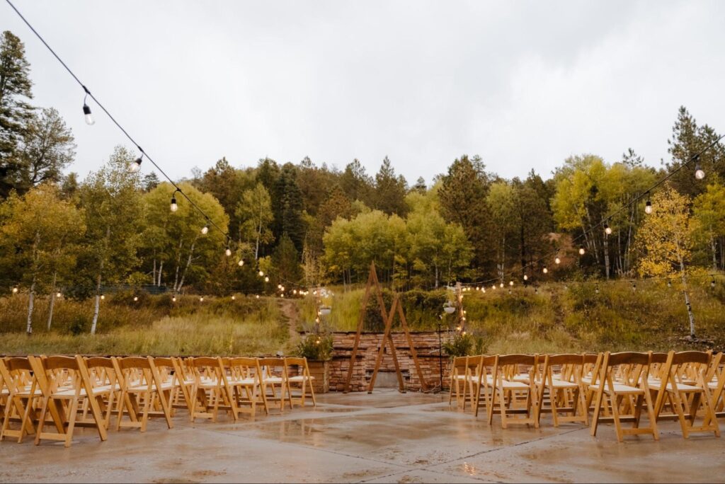 outdoor wedding with Santa Fe culture touches