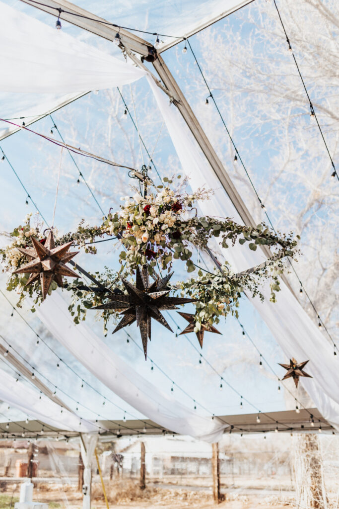 Planners use wedding rentals for reception installation. 