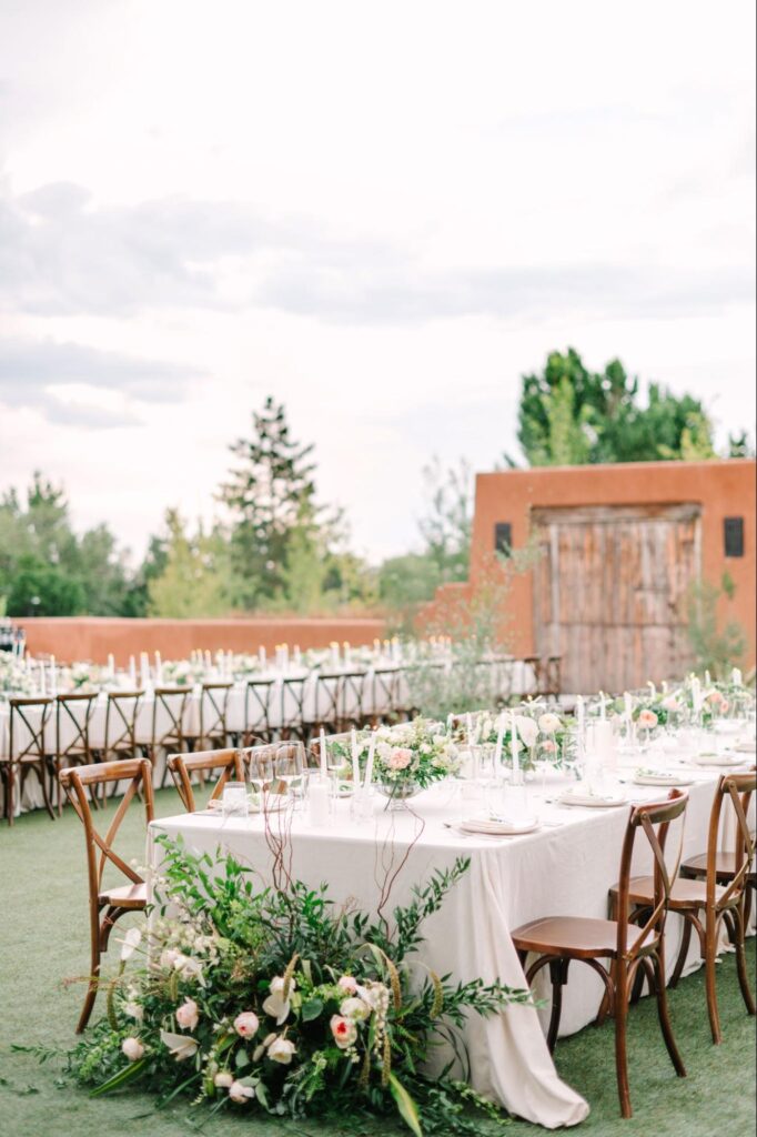 reception setup at Bishop's Lodge