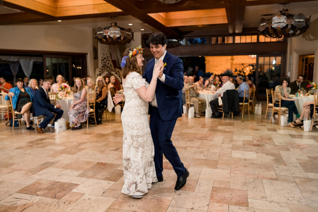 a first dance at a la fonda on the plaza wedding