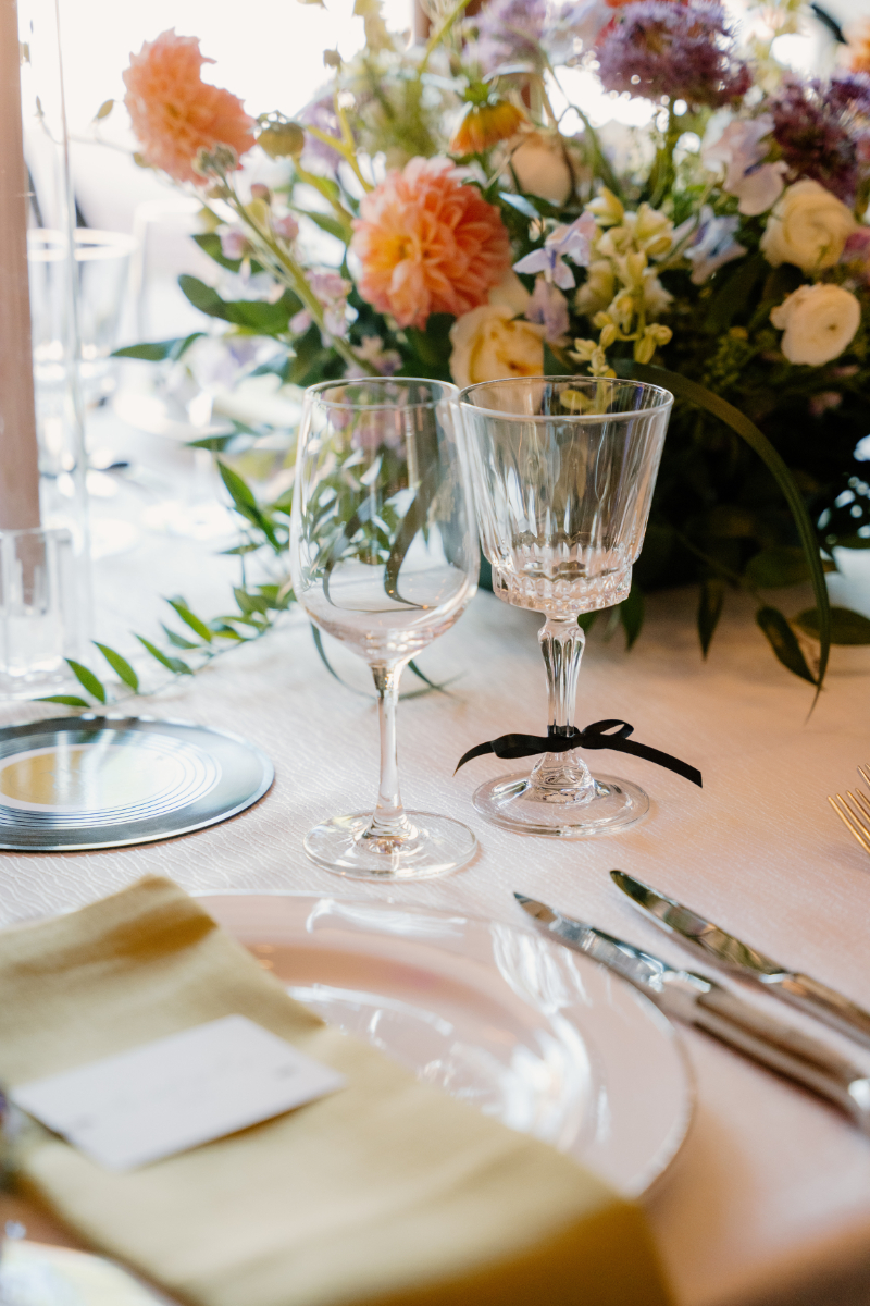 Colorful wedding themes make for great tablescapes.