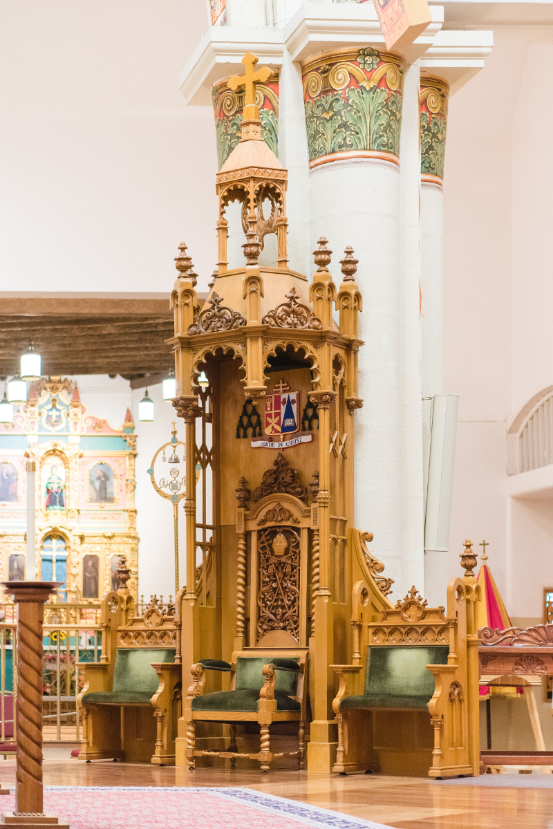 Altar details of the Loretto Chapel in Santa Fe.